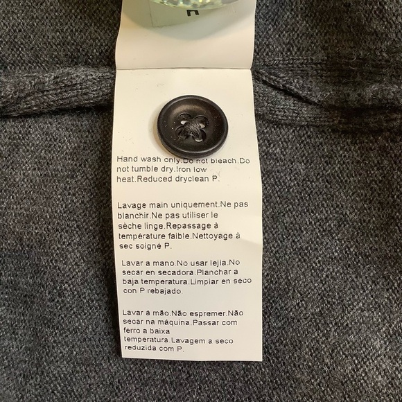 HUGO BOSS Charcoal Virgin Wool Sweater Size L - Picture 10 of 12